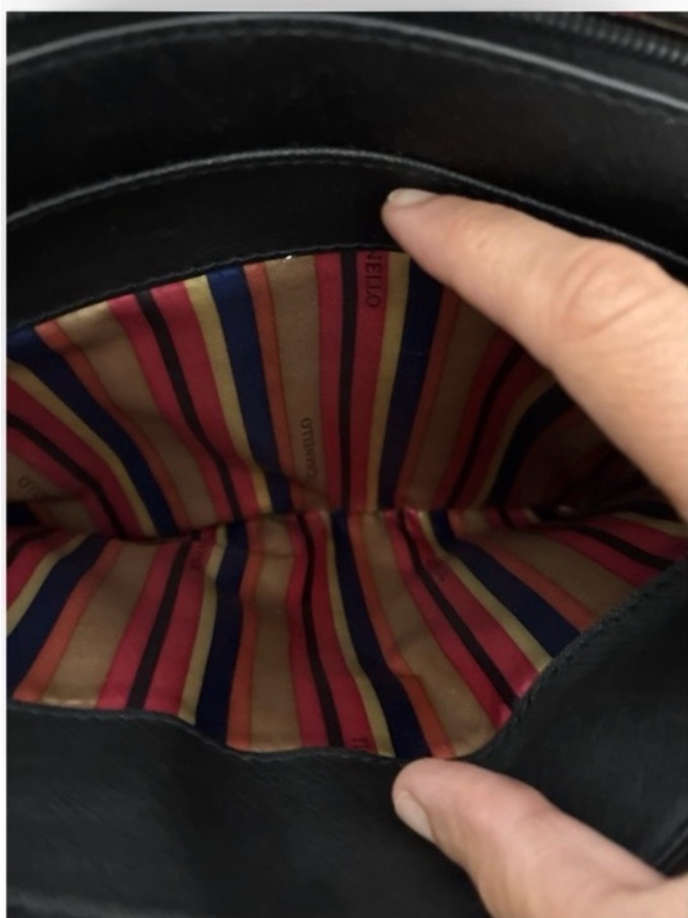 Tignanello Black Saffiano Satchel - Picture 7 of 7
